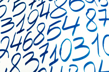 Digital background with numbers. Texture of random numbers figures. Economic Collapse or default concept.