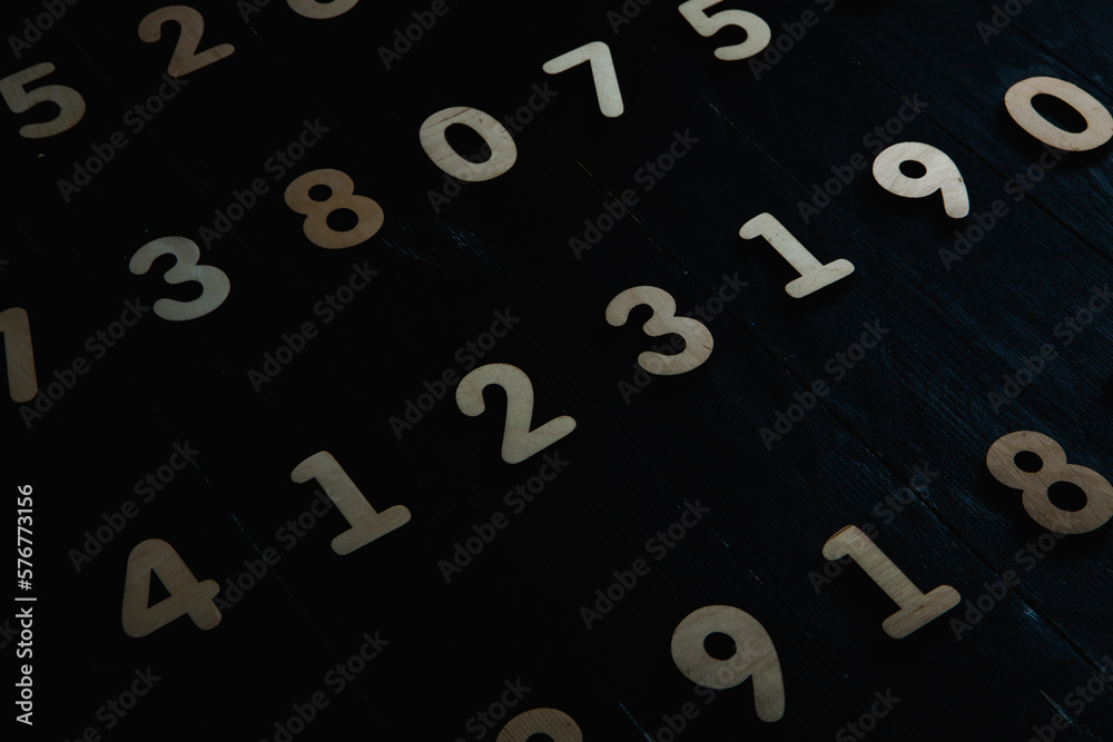 Poster digital background with numbers. texture of random numbers figures. economic collapse or default con
