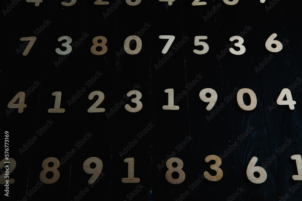 Poster digital background with numbers. texture of random numbers figures. economic collapse or default con