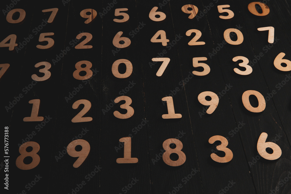 Poster digital background with numbers. texture of random numbers figures. economic collapse or default con