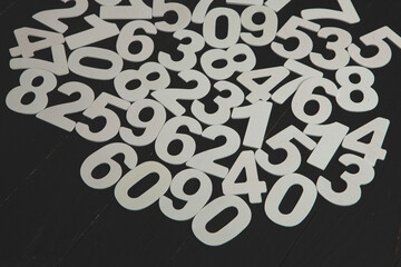 Digital background with numbers. Texture of random numbers figures. Economic Collapse or default concept.