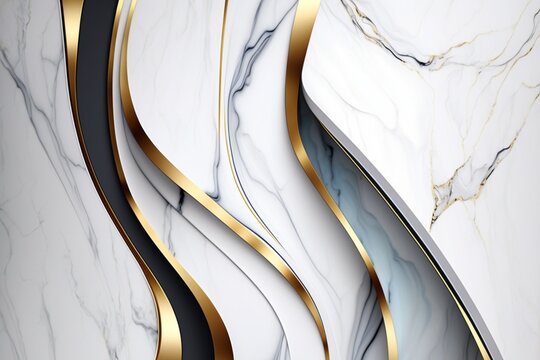 Fototapeta Abstract Marble Texture Background - Minimal Luxury Graphic Backdrop - Luxury Fashion Pattern Wallpaper - Fluid Elegant Wallpaper - Generative AI Illustration