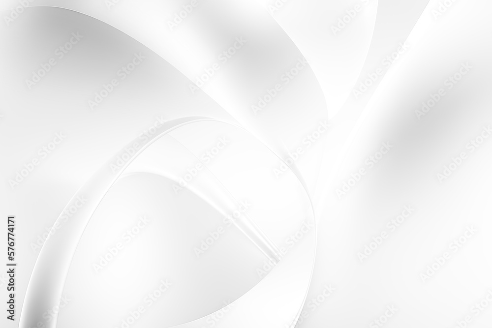 Poster minimal abstract white background with smooth curve, flowing satin waves for backdrop design for product or text over backdrop design