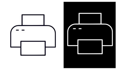 printer line icon vector design 