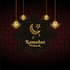 Ramadan theme background with lanterns, Islamic background