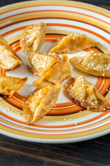 Portion of gyoza