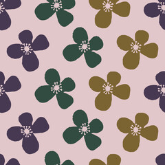 RETRO FLORAL MULTICOLOR SEAMLESS PATTERN ALL OVER PRINT VECTOR