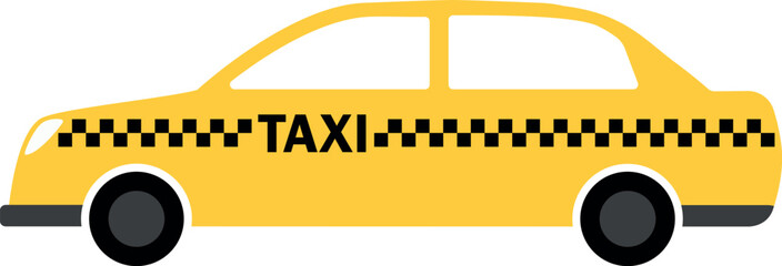 Design element, vector taxi car in flat style.