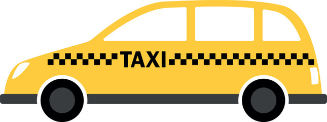 Design element, vector taxi car in flat style.