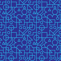 blue abstract seamless background with lines