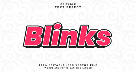 Editable text style effect - Blinks text style theme.