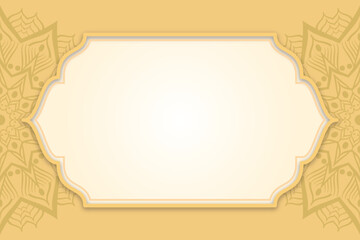 vintage frame with ornament. vector mandala element can use for frame islamic ornament. vector illustration