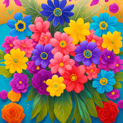 colorful flowers background