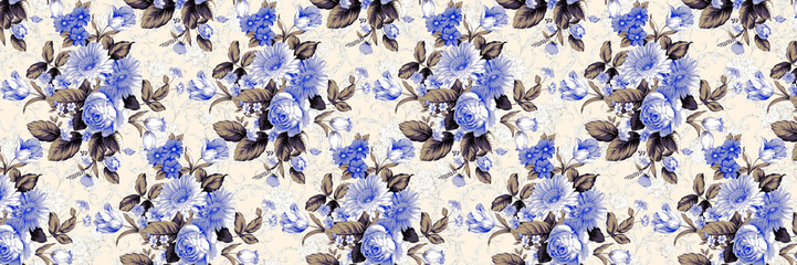 Flowers pattern..for textile, wallpaper, pattern fills, covers, surface, print, gift wrap, scrapbooking, decoupage.