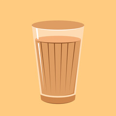Indian hot drink vector. Indian chai icon. Chai is Indian drink. 