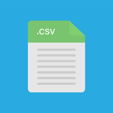CSV format. CSV file or extension. Document in csv format. Vector illustration