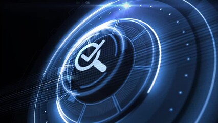 Standard quality control. Certification. Business, technology, internet and networking concept.