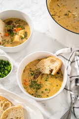 Creamy wild mushroom soup