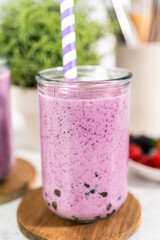 Mixed Berry Boba Smoothie