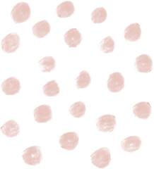 Abstract boho element, minimalistic pastel clipart, pink polka dots