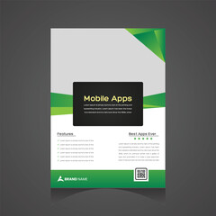 Mobile App Promotional Flyer Template Design