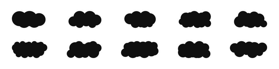 Clouds icon. Sky. Set. Vector illustration.