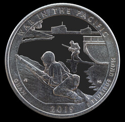 Pacific National Monument of Military Valor (Guam). Coin 25 cents. USA