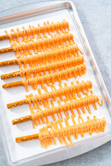 Carrot Chocolate Covered Pretzels