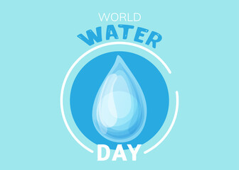 World Water Day banner with drop