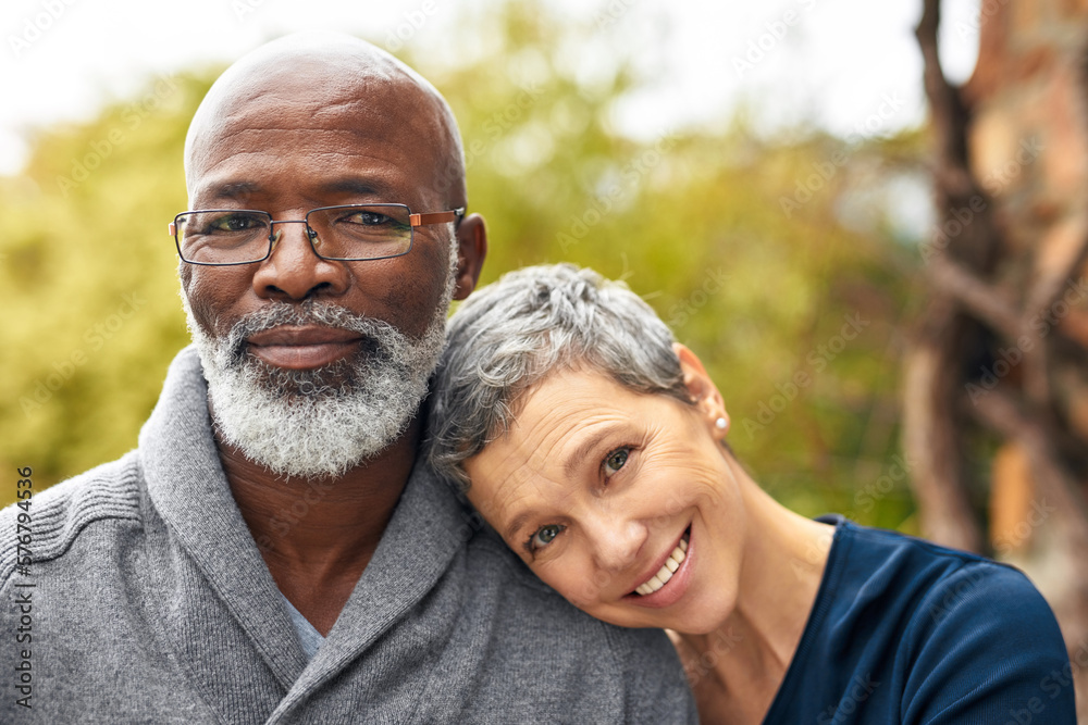 Poster weve been together forever. cropped portrait of an affectionate senior couple enjoying some quality 