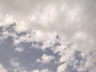 Fototapeta premium Normal cloudy, fluffy whitish clouds