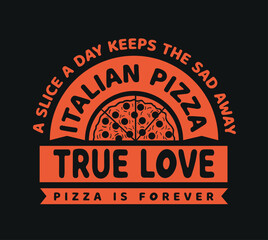 Fototapeta na wymiar pizza slices vector illustration for t shirts print.