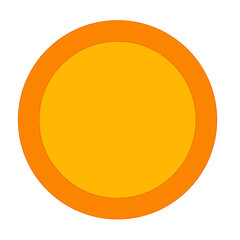 Simple flat golden coin empty