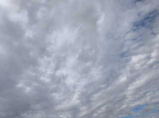 Small clouds that have joined together to form a much larger