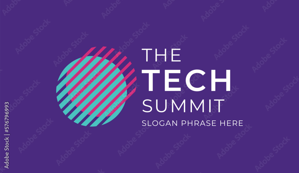 Fototapete logo graphic design of annual event summit and title made for technology theme - annual convention f