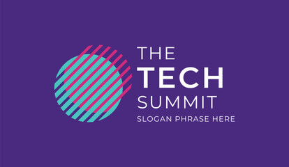 logo graphic design of annual event summit and title made for Technology theme - annual convention for tech