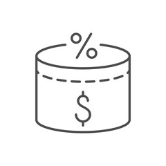 Financial graph line outline icon