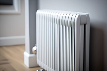 Contemporary Radiator on a White Background