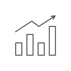 Financial graph line outline icon