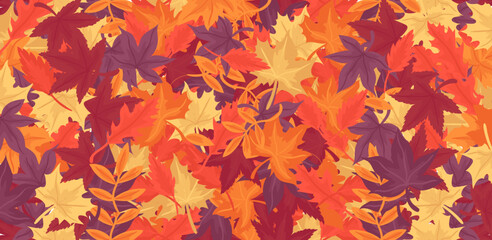 colorful autumn leaves background vector design