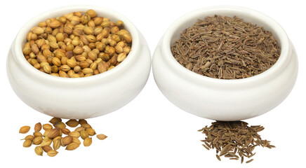 Whole coriander with caraway seeds