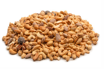 A group of almonds, pistachios, walnuts, macadamia, cashews.