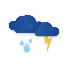 Modern weather icons. Flat vector symbols on white background