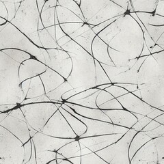 Black and White high quality curled lines seamless pattern with imperfections | Generative ai