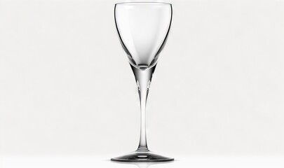  a wine glass is shown on a white background with a reflection of the wine glass in the foreground of the image and the wine glass in the foreground.  generative ai
