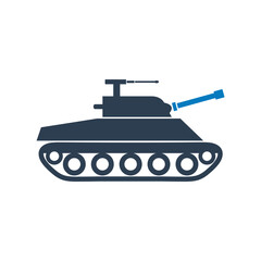 War Tank Icon. Editable Vector Symbol Illustration.