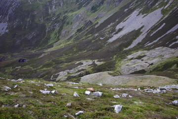 The cairnwell munros - Glenshee ski centre on the A93 - Braemar - The cairngorms - Aberdeenshire - Scotland - UK