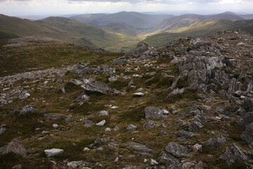 The cairnwell munros - Glenshee ski centre on the A93 - Braemar - The cairngorms - Aberdeenshire - Scotland - UK