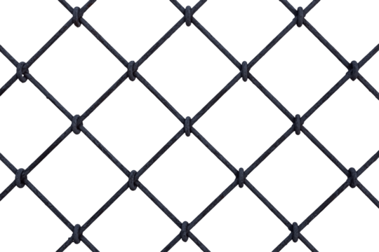 Old metal grid on a transparent background. isolated object. Element for design