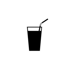 Fresh drink straw icon  isolated on white background